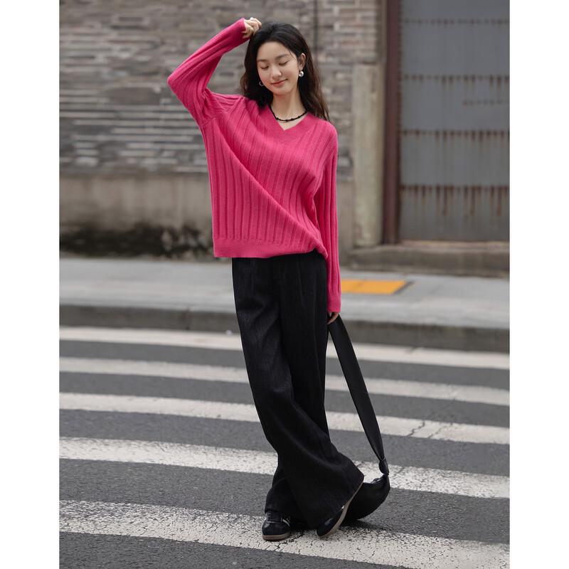 Demana Spring Color Philosophy V-Neck Knit Top M