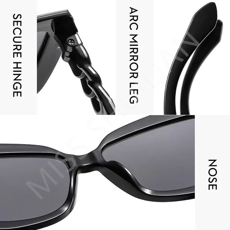 Luksusowe okulary przeciwsłoneczne Cat Eye damskie Vintage Fashion Oversize Mirror Sun Glasses damskie Retro Summer Style Duże oprawki