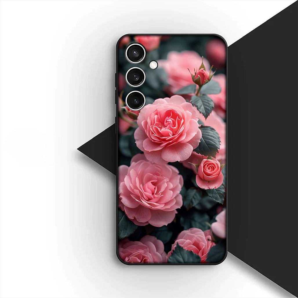 

Texture Rose Flower Marble Grain Silicone Cover for Apple iPhone 17 12 13 Pro Max Mini ProMax 7 + 8 Plus Air 8+ Coque Phone Case iPhone 7 Plus