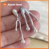 925 Sterling Silver Earrings For Women Trendy Simple Wide Pearl Earring Jewelry Prevent Allergy Party Christmas Accessories
