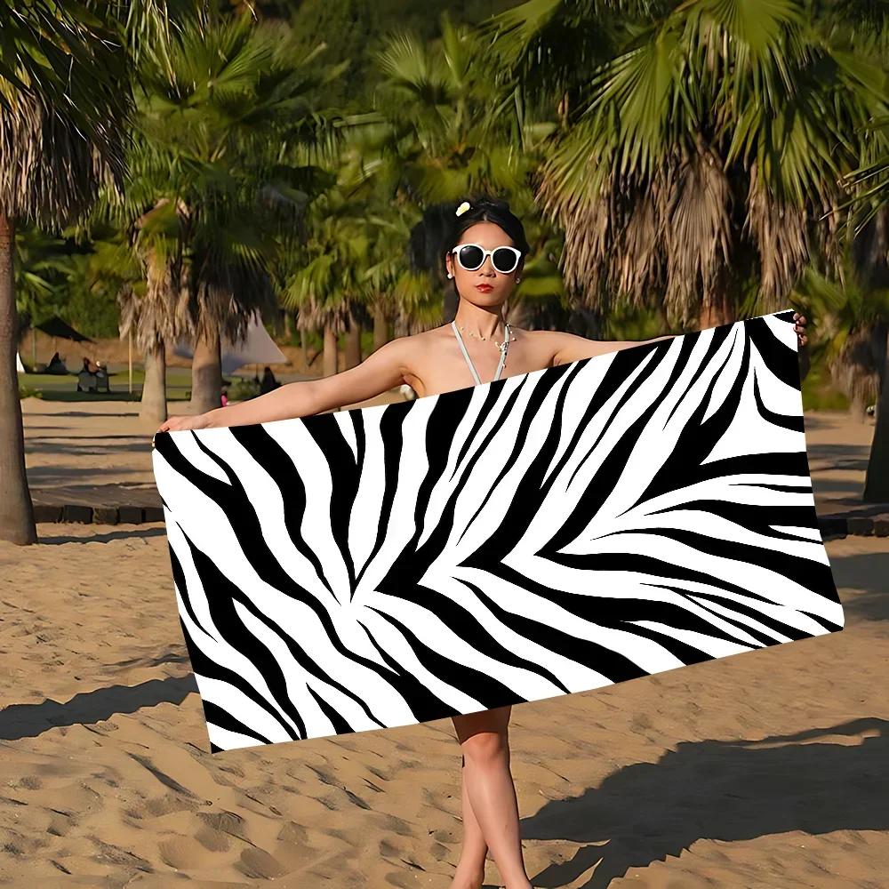 Dalmatiner Kuh Zebra Textur Badetuch Mikrofaser Weich Wasserabsorbierend Atmungsaktiv Für Mädchen Kinder Dekorative Cartoon Strandtuch