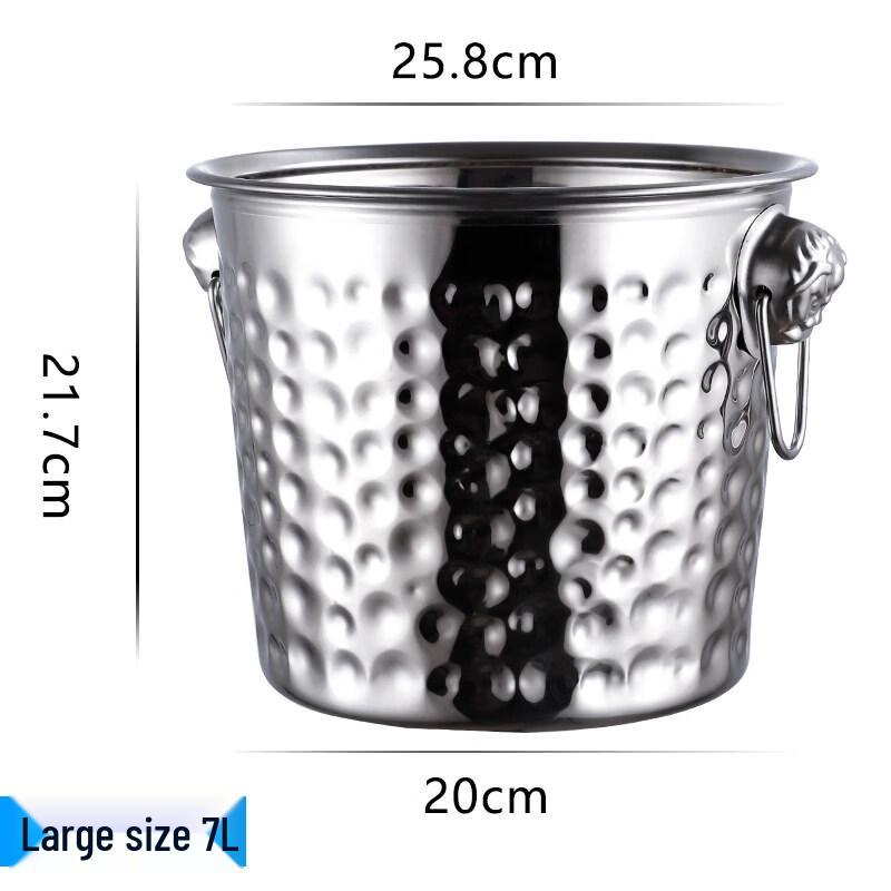 ZISIZ Stainless Steel Tiger Head Ice Bucket