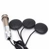 No-Drill 3-Head Multi-Function Pickup EQ Patch Transducer for Guitar Violin Mandolin Black
