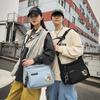 Fashionable Casual Shoulder Bag For Couples In Black White And Blue Colors