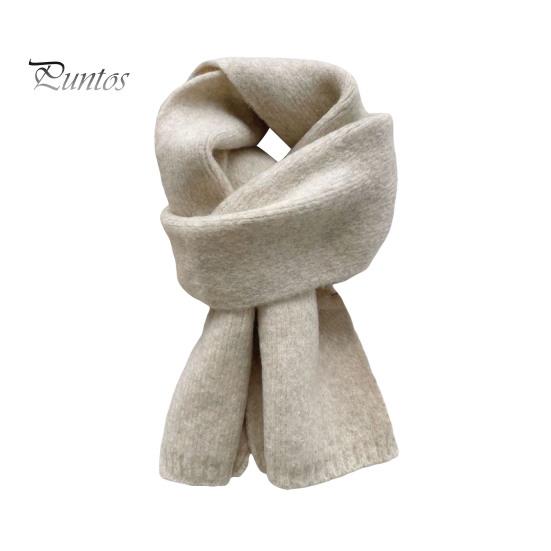 

Вязаный шарф, однотонный, утолщенный, теплый, женский шарф, термоповязка на шею для холодной погоды, повседневный шарф бежевый