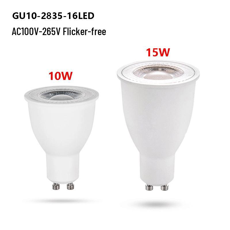 High Brightness GU10 Lamp Cup, 10W/15W, No Flicker Spotlight.