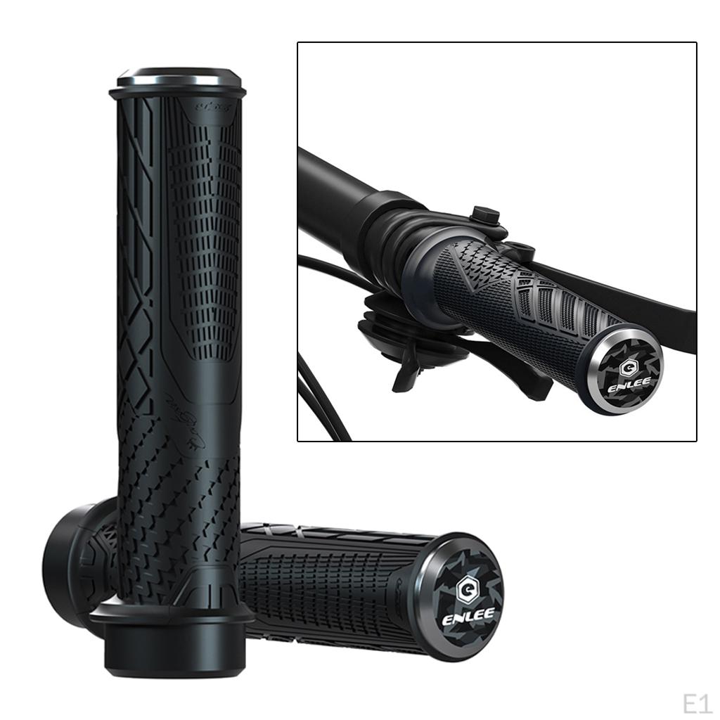Handlebar Grips, 1 Pair Aluminum Screw Grips Lock