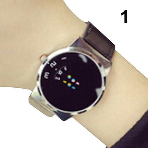 Fashion Ceative Dial Moveable Digital Watch Unisex Women Men Sport Watches Leather Band Quartz Wristwatches Cheap Price
