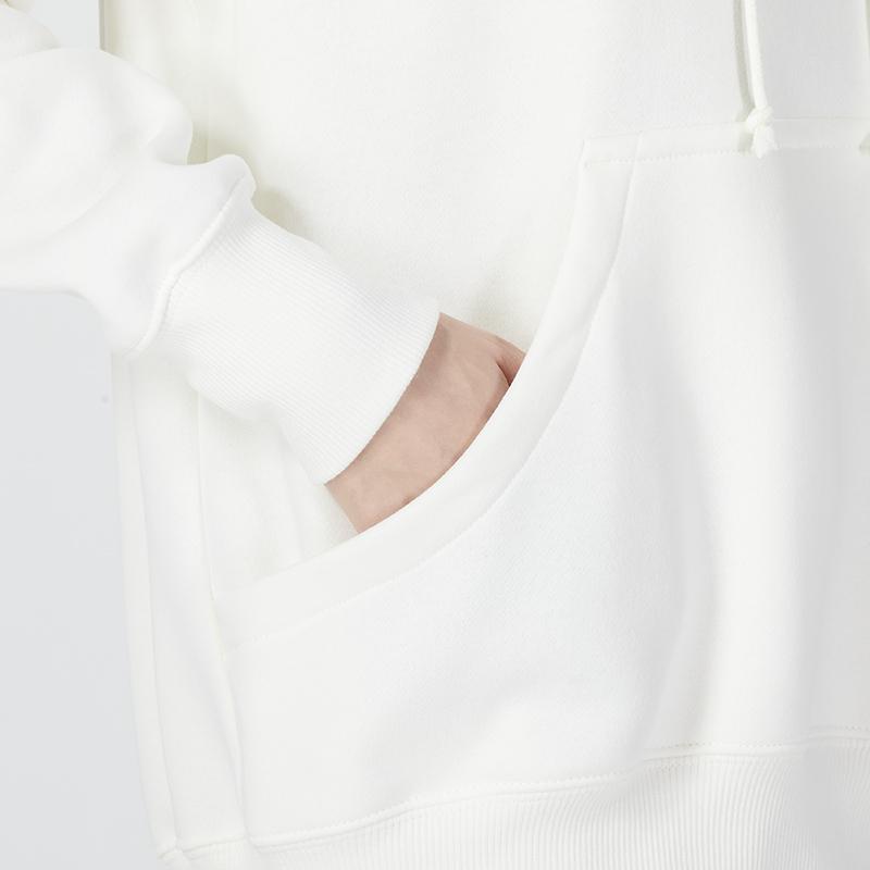 Nike Kangaroo Pocket Logo Print Hoodie Women Hoodie White DQ5861-133