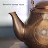 Pear Shaped Red Copper Teapot, Handmade Hammered Copper Teakettle, Around the Stove Boiling Tea Pot, Kung Fu Health Tea Set,1.5L