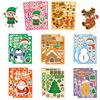 16 Stück Weihnachten Puzzle Aufkleber Gesicht Machen Weihnachtsmann DIY Wasserdicht Kinder Puzzle Spiele Aufkleber Kinder Party Dekoration Spielzeug