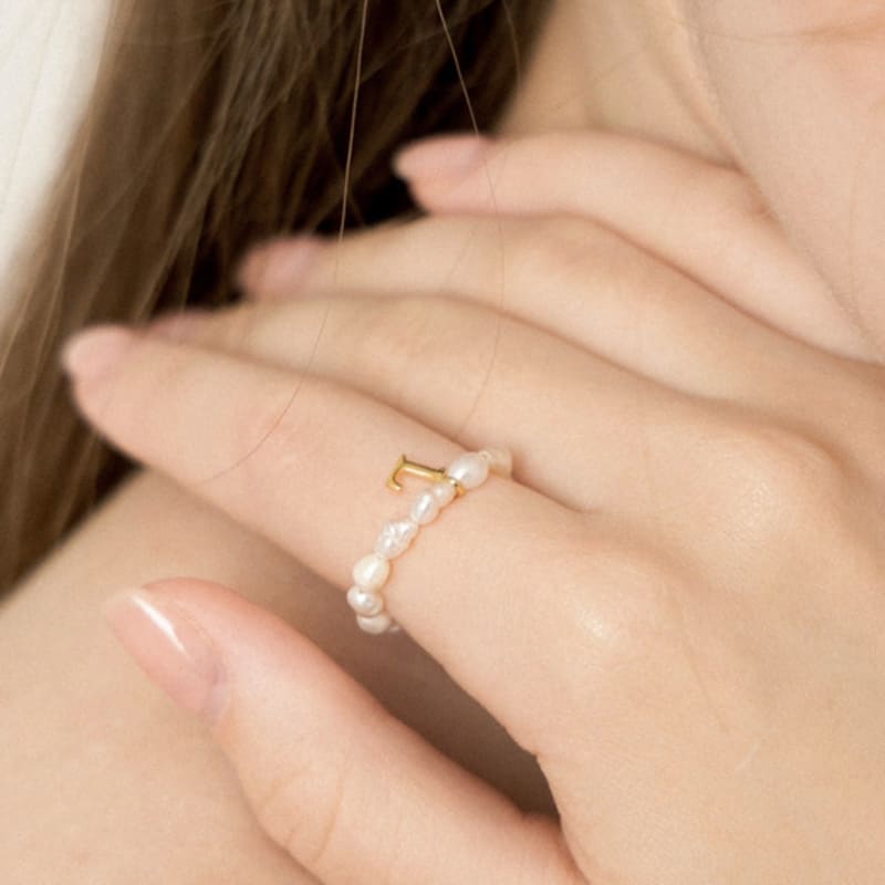 LILYKORI Silver Lily Pearl Ring