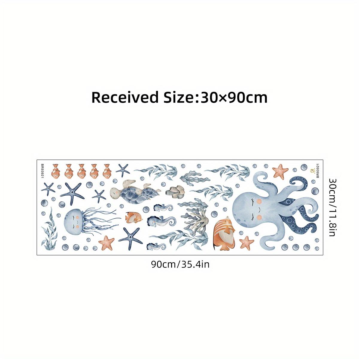 

Cartoon Octopus Marine Animal Wall Stickers for Bedroom Living Room Decor Nursery Home Decoration Decals