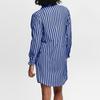 Ladies' Fashionable Striped Lapel Casual Long Sleeved Loose And Comfortable Button Up Dress