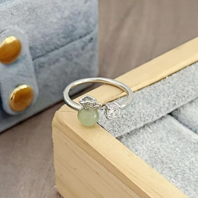 [Sweet Diamond Honey Talk] Girl'S Heart Sweet Pink Full Diamond Zir*****Pen Ring Butterfly Exquisite Premium Ring