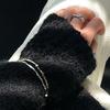 Silver In Black Bangle