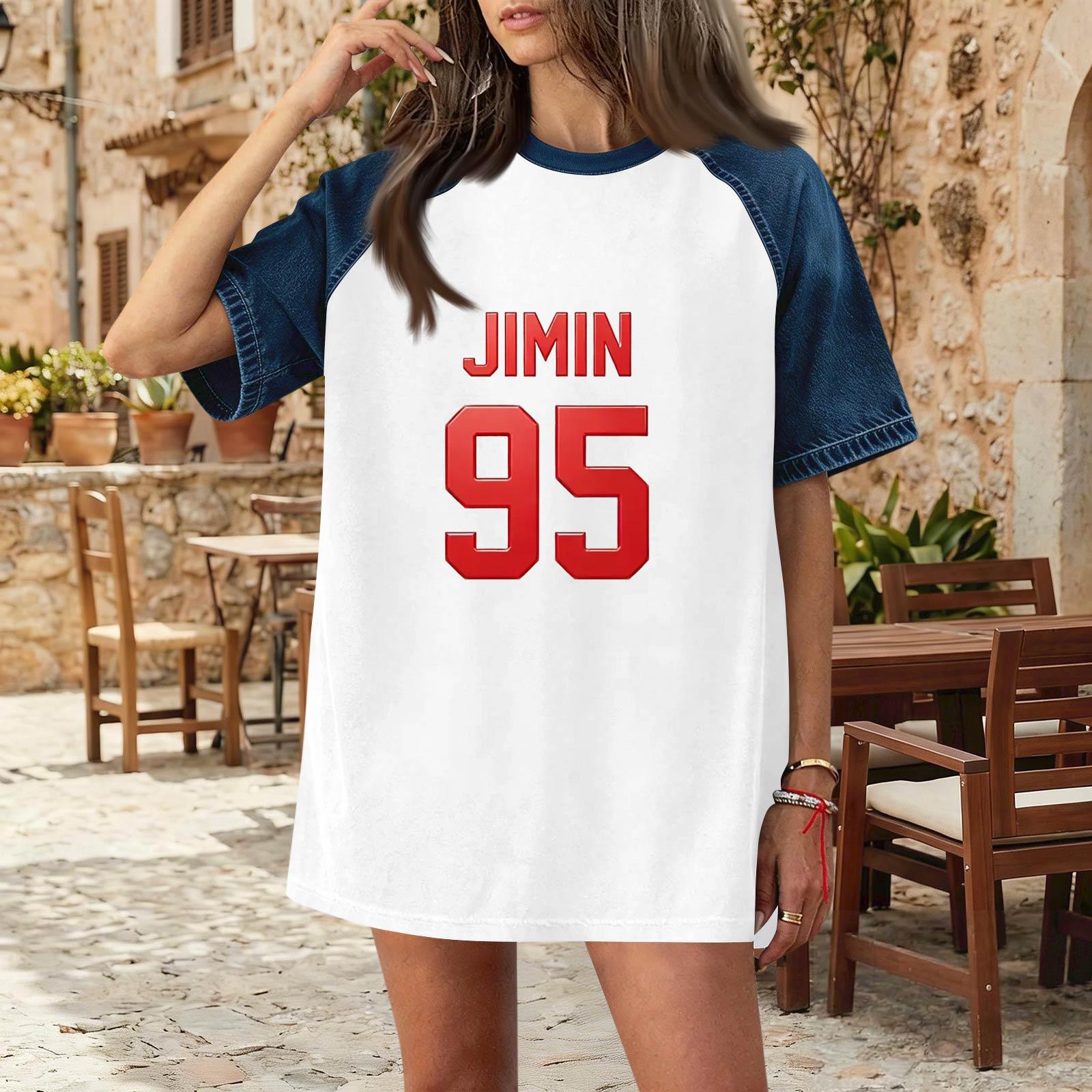 

Women s Denim Patchwork Top, Casual Short-sleeved Comfortable T-shirt, Fashionable For Spring And Summer. XL білий