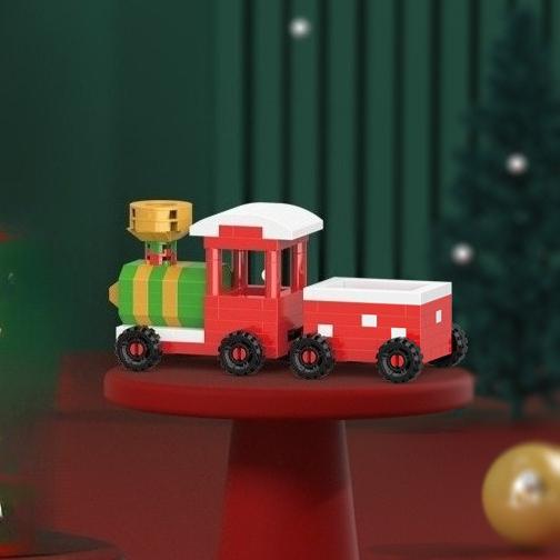Christmas Series Gift Santa /Claus/ Snowman Reindeer Building Blocks Educational Assembly Festive Toy