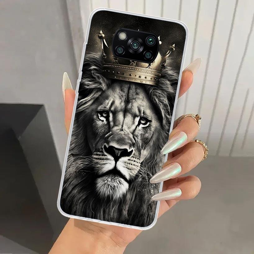 Lion Alpha Male Cub King Phone Case for Xiaomi Poco X5 X6 X7 Pro F7 Ultra M7 Redmi 15 15C 13 13C 12 12C 10 10A 10C 9 9A 9C 9T Sh