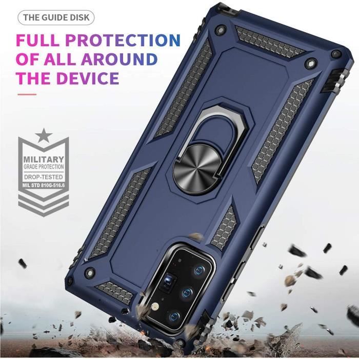 Coque de Protection - PROSHOP - Pour Samsung Note 20 - Rigide - Solide - Support Anneau 360°