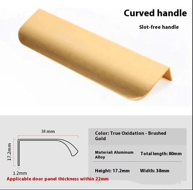 Verborgene Metall-Schubladengriffe, Moderne Schrankbeschläge für Kleiderschrank und Schubladen, 8 cm - 50 cm
