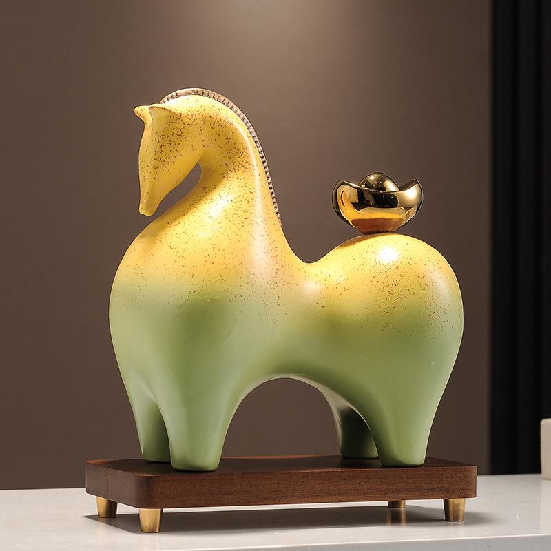 

Wealth Ornament Get Rich Soon , High-Grade New Chinese Style Decor For Office & Living Room Bogu Frame, Business Opening Gift жовтий