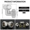 2PC 3/4 Inch Elbow Air Piping Fittings rass-Nickel Plated Air Fittings For Workshop Garage Compressed Air Line System Kit