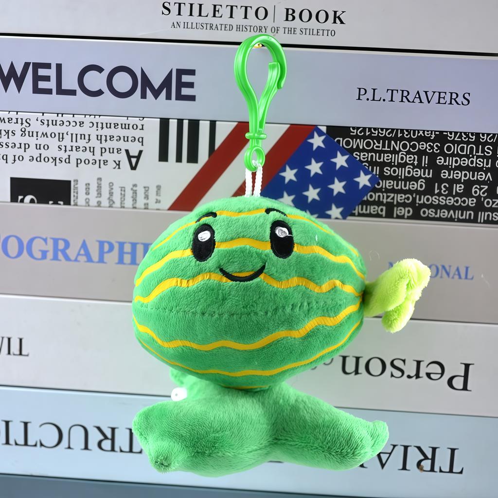2025 New Style Plants vs Zombies Plush Pendant Cute SunFlower Peashooter Chomper Bag Keychain Decoration Stuffed Doll Kids Gift