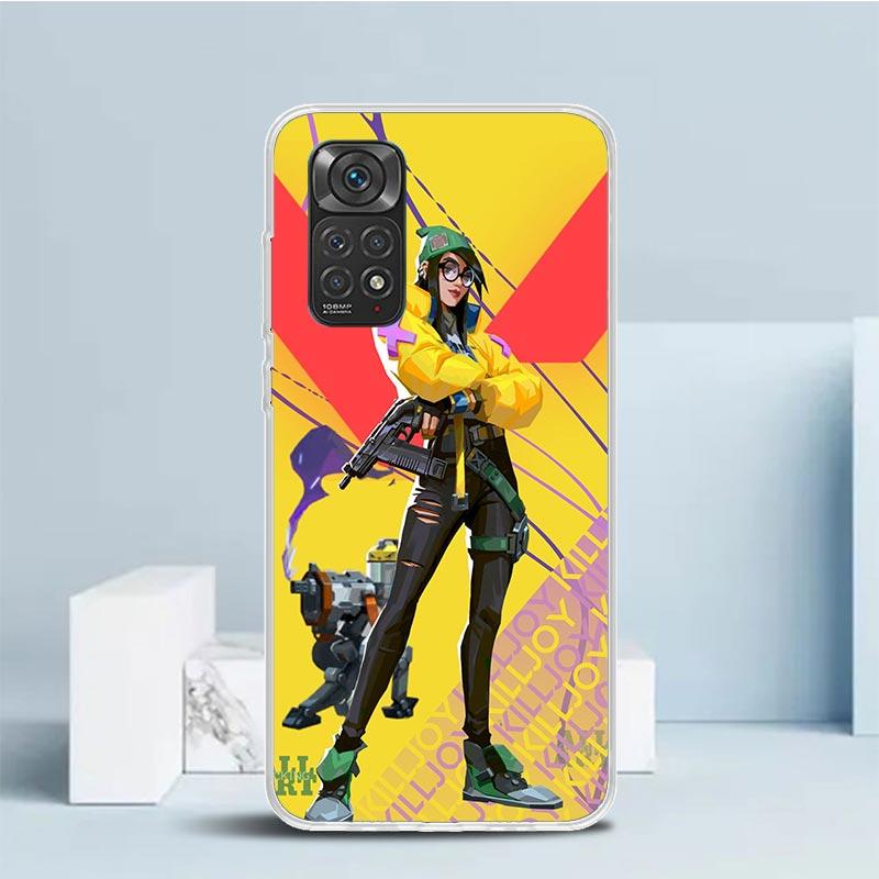 Valorant Killjoy Phone Case For Xiaomi Redmi Note 15 14 14S 13 12S 12 Pro Plus 11S 11 11T 11E 10S 10 + Soft TPU Back Cover Redmi
