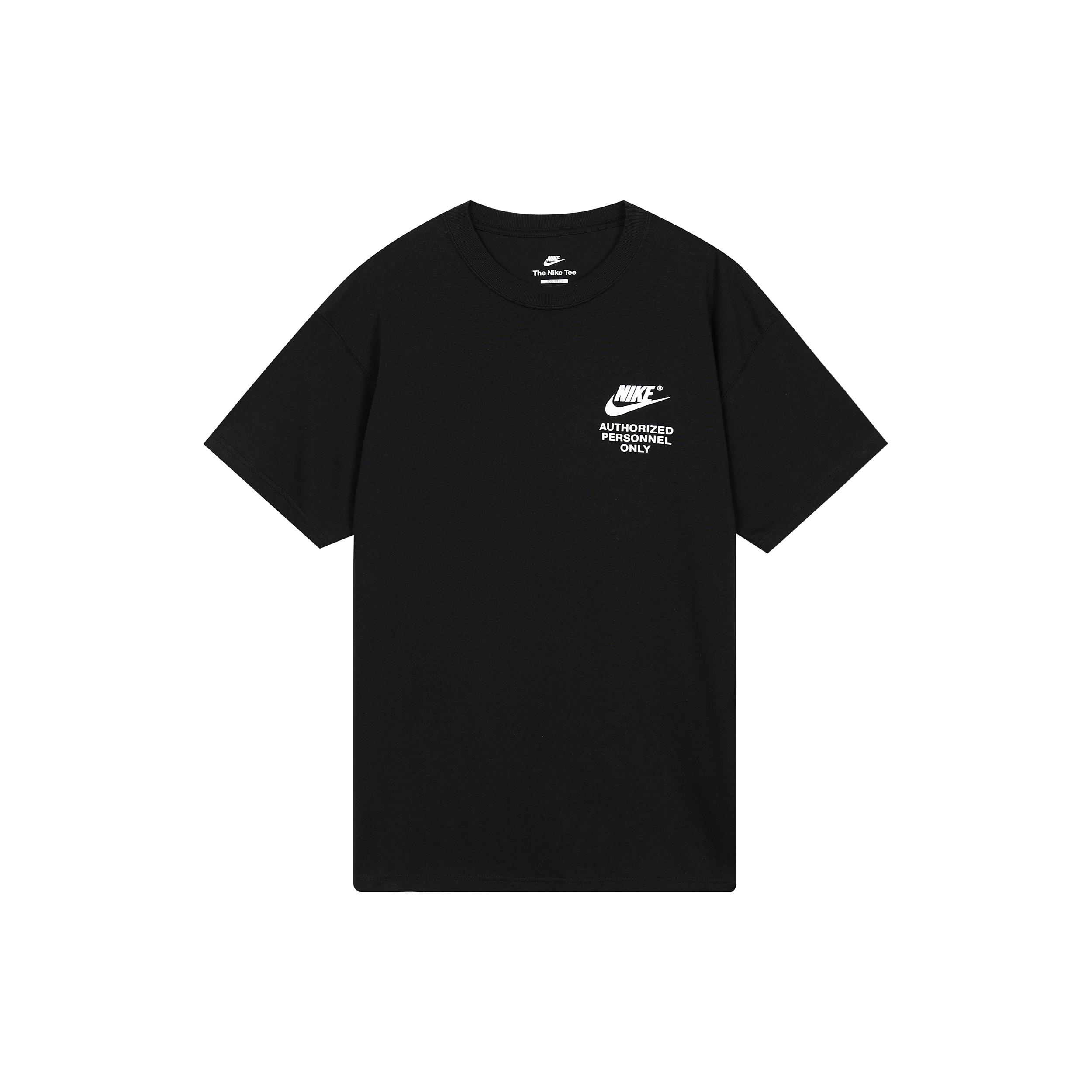 

New Nike Sportswear Men s Letter Logo Print Retro Crewneck T Shirt Black DM6428-010 M