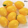 5PCS 3D Lifelike Fruit Miniature Resin Beads Fadeless Color for DIY Bracelet Necklace Jewelry Making Family Craft Activities