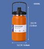 Large Capacity Cold Hot Insulation Bucket,  Stainless Steel Thermos Cup, Multi-functional Vacuum Flask, Sports Water Bottle, 4L