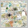 World Map Retro Art Stickers: 50 Waterproof Sheets for Creative Journals and Notebooks.