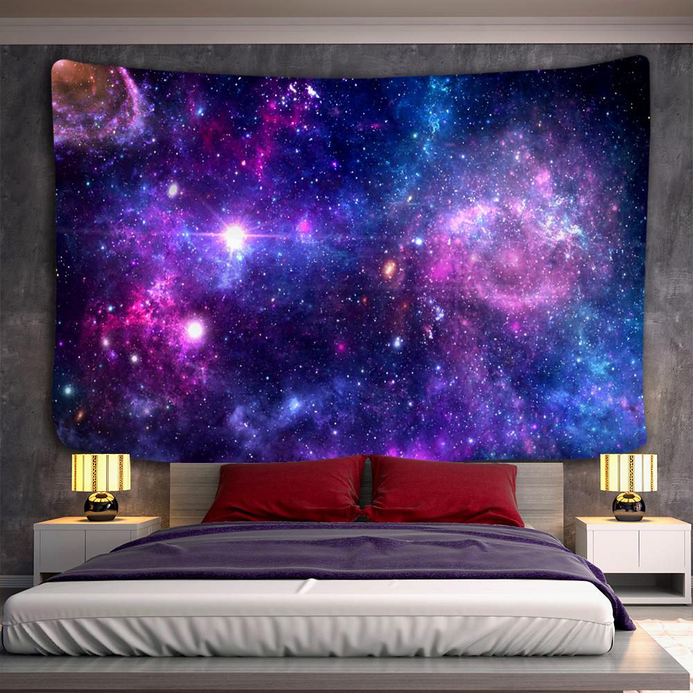Solar System Planets Pattern Home Decor Wall Tapestry Blanket Galaxy Wall Tapestry for Bedroom Decor