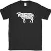 COW MEAT CUTS Butcher T-Shirt Funny Humor Novelty Tee