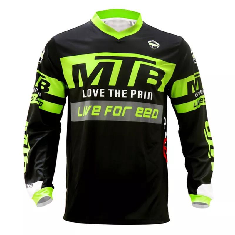 Men Women Cycling Jersey Long Sleeve Quick Dry Mountain Bike Trail Riding Top Breathable Fall