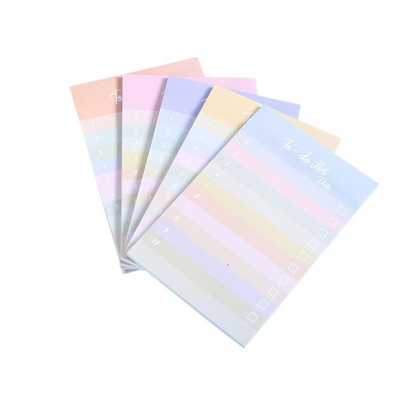 Cross-Border Custom Rainbow Sticky Notes: Colorful Striped Memo Pads 50 sheets