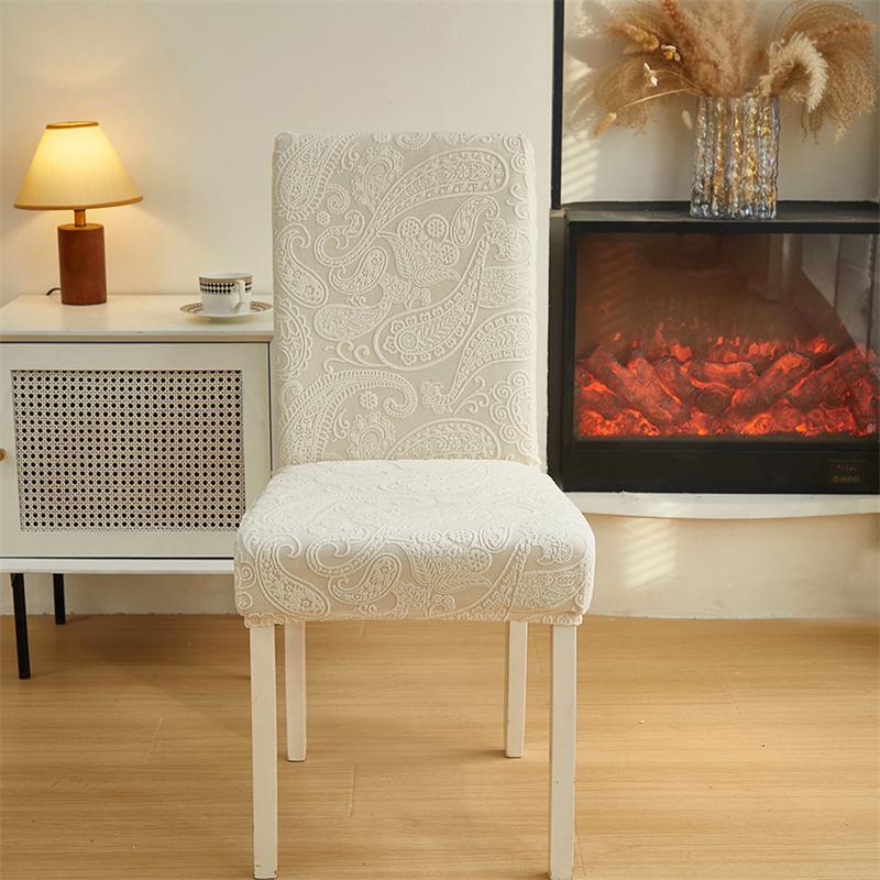 1Pc Nordic Style Jacquard Dining Chair Covers Elastic Durable All-inclusive Chairs Protector Slipcover for Living Room Banquet