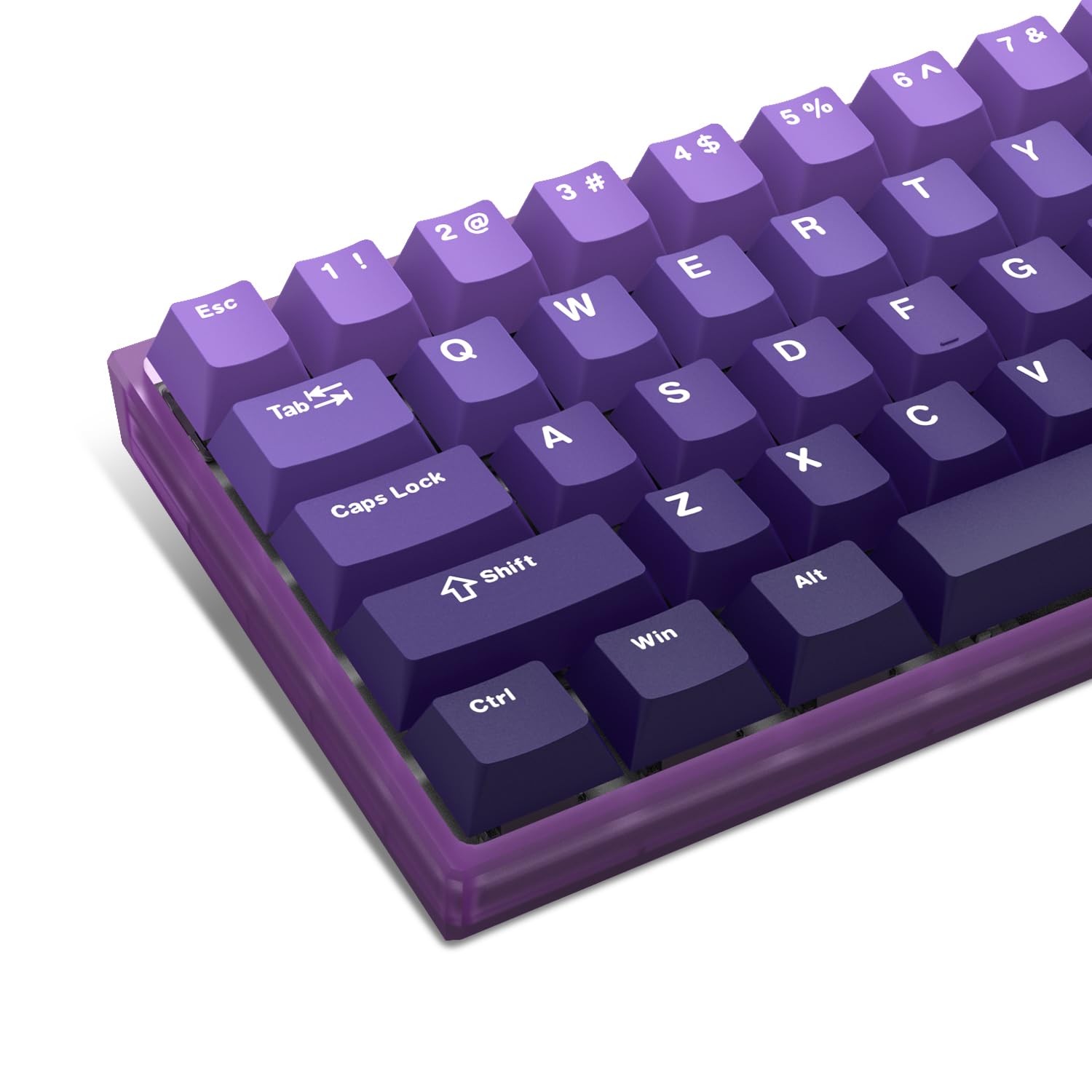 

132-Key Purple Cherry Profile PBT Double-Shot Keycaps Full Set for 60%, 65, 75, and 100% Cherry Gateron MX Switch Keyboards (Purple)
