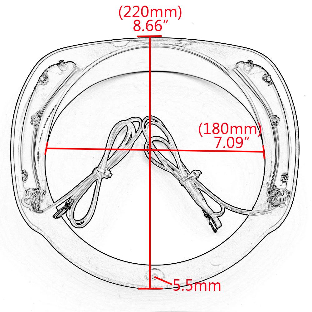 For Electra Glide Ultra Limited Low FLHTKL 2015-2019 Motorcycle Accessories 7-Inch LED Headlight Bezel Chrome/Black ABS Plastic