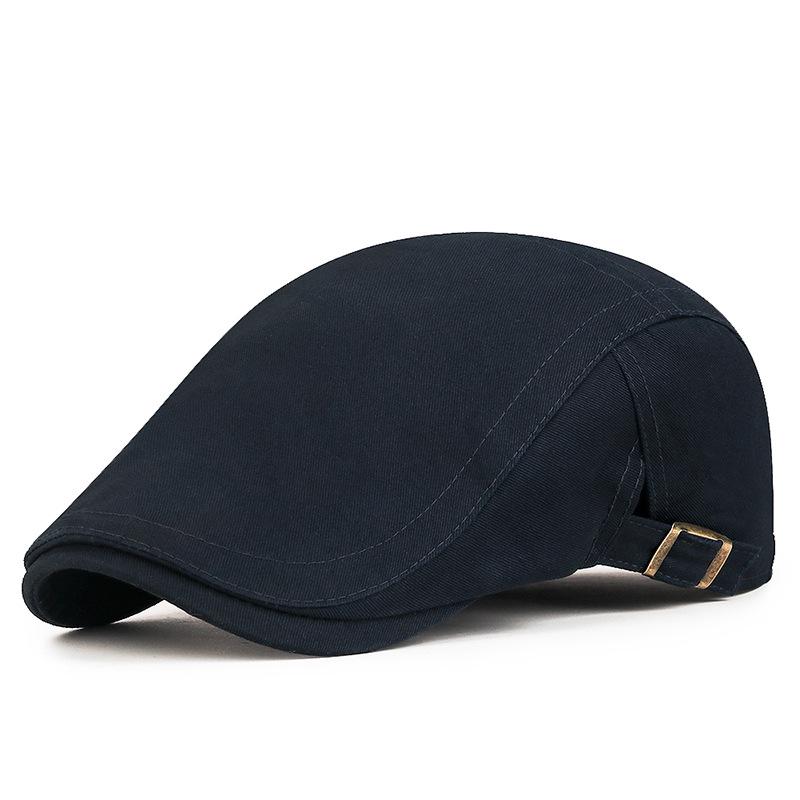 Retro Flat Cap: Solid Color Versatile Beret with a British Painter's Flair