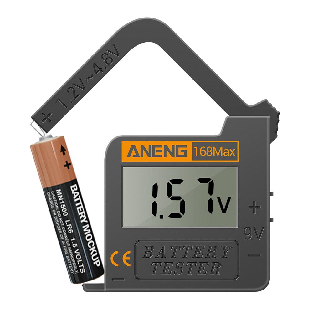 

168Max Digital Lithium Battery Tester Capacity Test Checkered Load Analyzer Display Check AAA AA Button Cell For 18650 Battery зелёный