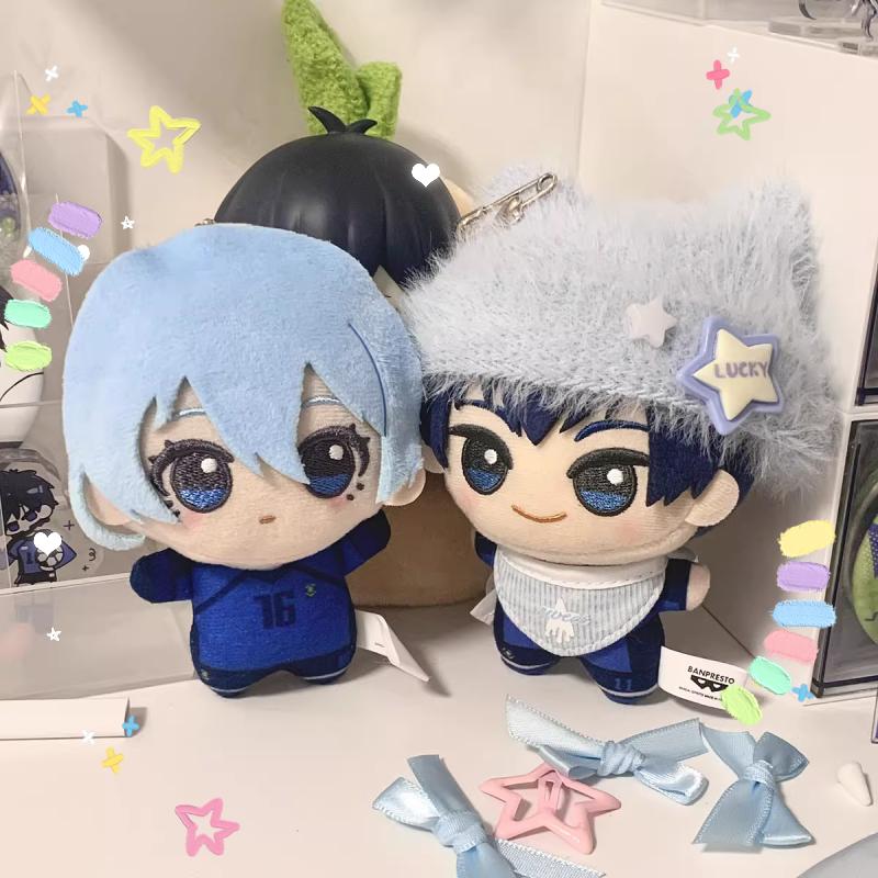 Genuine 10cm Blue Lock Vol.7 Vol.8 Hiori Isagi Yoichi Nagi Seishiro Mikage Plush Doll Fluffy Maumet Plush Keychain Gift