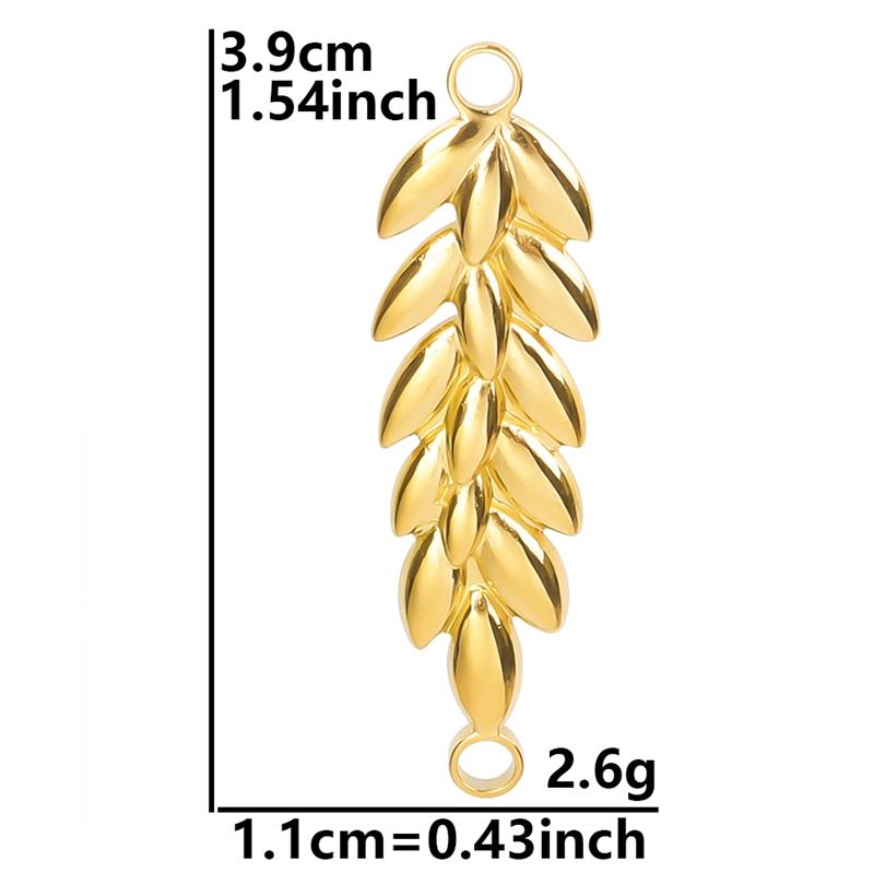 6pcs Gold Color Stainless Steel Charms For Jewelry Making Supplies Plant Leaf Flower Pendant Charm Cherry Pepper Sunflower Charm