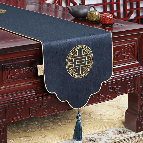 New Chinese Style Living Room Minimalist Table Flag Zen Long Tea Table Flag Hot Selling TV Cabinet Covers Tablecloths, Bed Napkins