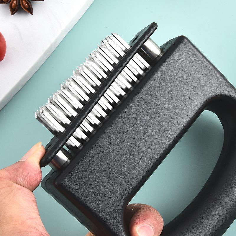 1-3pcs 48-Pin Meat Tenderizer Stainless Steel Needles Steak Softener Pounder Kitchen Bbq Beef Floss Needles Cooking Hammer Tools