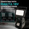 For Makita 18V Li-ion Battery Tool Accessories 15 Beads LED Working Light Lamp Flashlight Torch Spotlight Emergency Tool Light