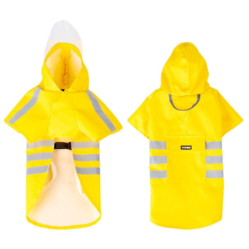 Large Dog Raincoat Corgi Cloak Style Puppy Waterproof Dog Clothes Reflective Pet Windproof Rainproof Hooded Raincoat For Dog