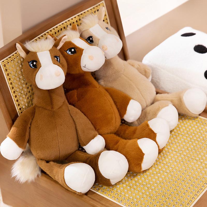 Horse Plush Doll With Pp Cotton Filling For Home Decor And Playtime