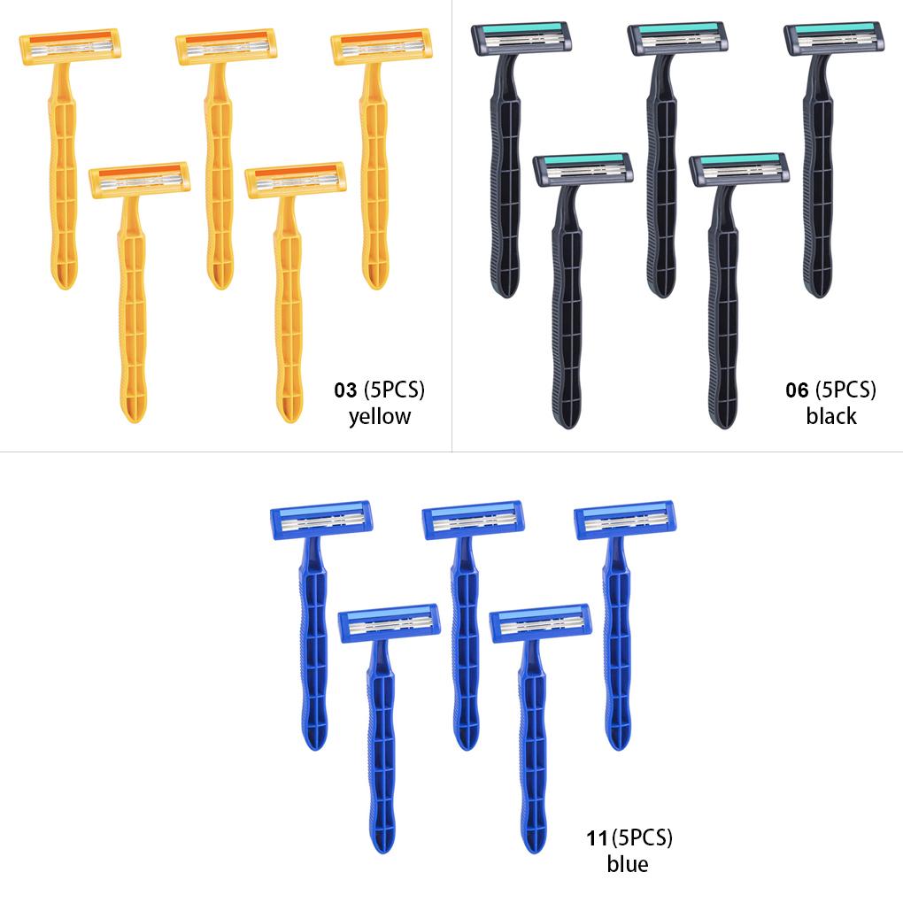 Shaving Razors for Men Manual Shaver Replaceable 2-layer Beard Remover Spring Summer Hollow Design Handle Trimmer